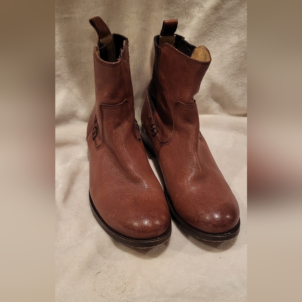 Frye Brown Leather Ankle Boots
